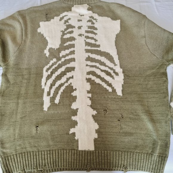 Kapital Distressed green skeleton knit Size 3